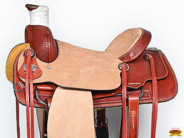 Hilaosn Western Horse Saddle American Leather Cowboy Trail Ranch Roping Tan